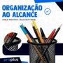 Imagem de Kit 2 Porta Lápis Organizador Mesa Canetas Caixa Palito Pote