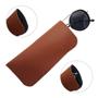 Imagem de Kit 2 Porta Óculos de Sol Estojo para Óculos de Grau Capa Capinha de Óculos em Sintético Marrom