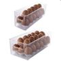 Imagem de Kit 2 porta ovos para geladeira armário cozinha organizador multiuso com bandeja removível Plasútil