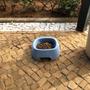 Imagem de Kit 2 porta ração água petisco comedouro pet pequeno cães gato bebedor cachorro pequeno vasilha azul