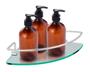 Imagem de KIT 2 Porta Shampoo De Canto Cromado Com Base De Vidro cod 112