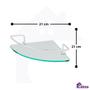 Imagem de KIT 2 Porta Shampoo De Canto Cromado Com Base De Vidro cod 112