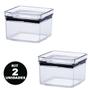 Imagem de KIT 2 Pote Hermético Lumini Paramount Porta Mantimentos Acrílico 480ml