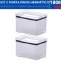 Imagem de Kit 2 Pote Porta Tudo Fresh Hermético 1800ml Lumini Acrílico