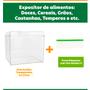 Imagem de Kit 2 Potes Acrílico Quadrado com Tampa 3,3lts+ Conchas 300ml