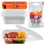 Imagem de Kit 2 potes cristal copo retangular 500ml 25un