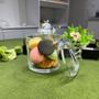 Imagem de Kit 2 Potes De Cristal Ecologico Com Tampa Bird Porta Mantimentos 10x14cm Wolff