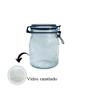 Imagem de kit 2 Potes de Vidro com tampa Hermético incolor com trava 600 ml