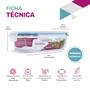 Imagem de KIT 2 Potes de Vidro Retangular com Tampa Hermética 1040ml