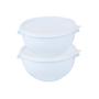 Imagem de Kit 2 Potes Grande Redondo C/ Tampa Biovita Multiuso 1900ml Design Funcional Prático  Resistente