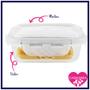 Imagem de Kit 2 Potes Hermético Vidro Marmita Micro-ondas 1040ml