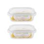 Imagem de Kit 2 Potes Hermético Vidro Marmita Micro-ondas 1520ml