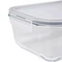 Imagem de Kit 2 Potes Herméticos Quadrado Vidro Freezer Microondas Marmita Com Tampa Transparente 800ML