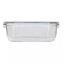 Imagem de Kit 2 Potes Herméticos Retangular Vidro Freezer Microondas Com Tampa Transparente 1500ML