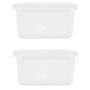 Imagem de Kit 2 Potes Herméticos Slim1700 ML Multiuso 22,5x10Cm Branco