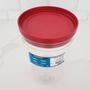 Imagem de Kit 2 Potes Herméticos Soprano Porta Mantimentos 1,6L Transparentes Tampa Plástico Vermelho