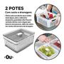 Imagem de Kit 2 Potes Organizador De Geladeira Verduras Frutas Clear