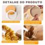 Imagem de Kit 2 Potes Para Mantimentos De Vidro Com Tampa Bambu 400Ml