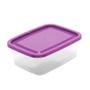 Imagem de Kit 2 Potes Plástico Marmitas para Academia Trabalho Passeios Porta Alimentos Microondas Freezer Vasilhas Organizador