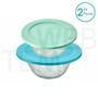Imagem de Kit 2 Potes Tigela de Vidro com Tampa Plástica Lírio 2,5L e 1,2L Vitazza:Para Servir, Armazenar Alimentos, Organização Cozinha, Opção Sustentável