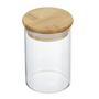 Imagem de Kit 2 Potes Vidro Tampa Bambu Hermético Temperos 200Ml