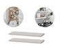 Imagem de Kit 2 Prateleira Madeira Mdf Branca 40x20cm Com Suporte Invisível Flutuante