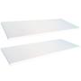 Imagem de Kit 2 Prateleiras 60X20Cm Mdf Branco Com Suporte Invisível