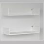 Kit 2 prateleiras MDF 60cm Branco Livros Sala Quarto Decoração - Bali modulares Imagem de Kit 2 prateleiras MDF 60cm Branco Livros Sala Quarto Decoração