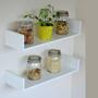 Kit 2 prateleiras MDF 60cm Branco Livros Sala Quarto Decoração - Bali modulares Imagem de Kit 2 prateleiras MDF 60cm Branco Livros Sala Quarto Decoração
