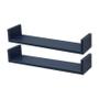 Imagem de Kit 2 Prateleiras U 100 x 25cm azul Suporte Invisível