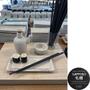 Imagem de Kit 2 Pratos Sushi Creme e 2 Molheira Nozoki Porcelana Creme Mesclado 60mL