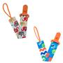 Imagem de Kit 2 Prendedores de Chupeta Estampado  Pietra Baby Menino Infantil Corrente Cordão Bebê Criança