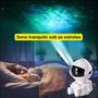 Imagem de kit 2 projetor led mini luminaria astronauta luz noturna estrela lua ceu galaxia decoração para quarto fofo