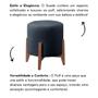 Imagem de Kit 2 puff Decorativo para Sala Redondo Luxo Roma Suede