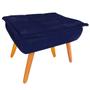 Imagem de Kit 2 Puff Opala Decorativo Sala de Estar Suede Azul Marinho