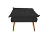 Imagem de Kit 2 Puff Puf Banqueta Decorativa Opala Retangular Suede Preto Pés Madeira Mz Decor