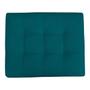 Imagem de Kit 2 Puff Retangular New para Sala e Quarto Suede Azul Tuquesa - LH Decor
