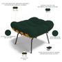 Imagem de Kit 2 Puff's Decorativos Sala de Estar Costela L02 Suede Verde Musgo - Lyam Decor