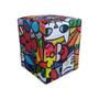 Imagem de Kit 2 Puffs Dado Decorativo Estampa Romero Brito - D'Rost