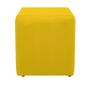 Imagem de Kit 2 Puffs Decorativos Dado Sala de Estar Recepção Tecido Sintético Amarelo