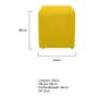 Imagem de Kit 2 Puffs Decorativos Dado Sala de Estar Recepção Tecido Sintético Amarelo