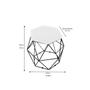 Imagem de kit 2 Puffs Onix Aramado Base Preto Hexagonal material sintético Preto