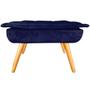 Imagem de Kit 2 Puffs Opala Retangular Decorativo Suede Azul Marinho