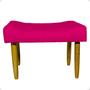 Imagem de Kit 2 Puffs Para Sala Quarto Penteadeira Retangular Requinte Decorativo Suede 