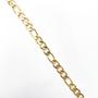 Imagem de Kit 2 pulseiras cordão elos dourada clássica luxuosa estilo