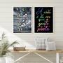 Imagem de Kit 2 Quadros a Vida Tem a Cor Que a Gente Pinta 33x24cm - com vidro