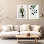 Imagem de Kit 2 Quadros Abstratos Boho Folhas Soft 33X24Cm - Com Vidro
