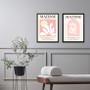 Imagem de Kit 2 Quadros Artes Matisse Tons De Rosa 33x24cm - com vidro