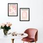 Imagem de Kit 2 Quadros Artes Matisse Tons De Rosa 33x24cm - com vidro