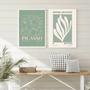Imagem de Kit 2 Quadros Artes Picasso Matisse Verdes 45x34cm - com vidro